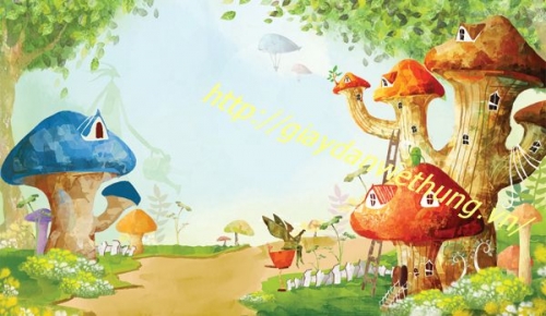 Giấy dán tường tạo không gian ấn tường cho bé Giấy dán tường tạo không gian ấn tường cho bé