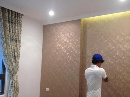 Thi công giấy dán tường tại Quang trung Hà Đông Thi công giấy dán tường tại Quang trung Hà Đông
