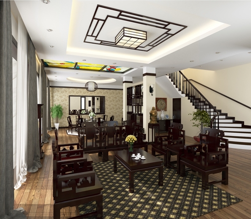 Sự kết hợp vật liệu giấy dán tường ,Gỗ và Đá Sự kết hợp vật liệu giấy dán tường ,Gỗ và Đá