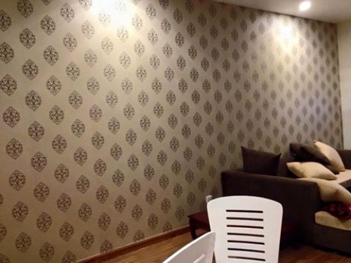 Thi công giấy dán tường tại HH Linh đàm Thi công giấy dán tường tại HH Linh đàm