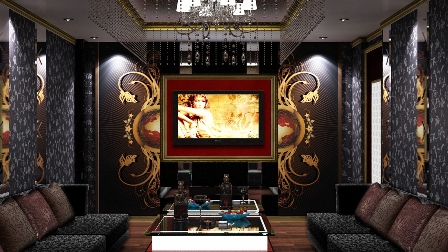 giấy dán tuòng phòng karaoke