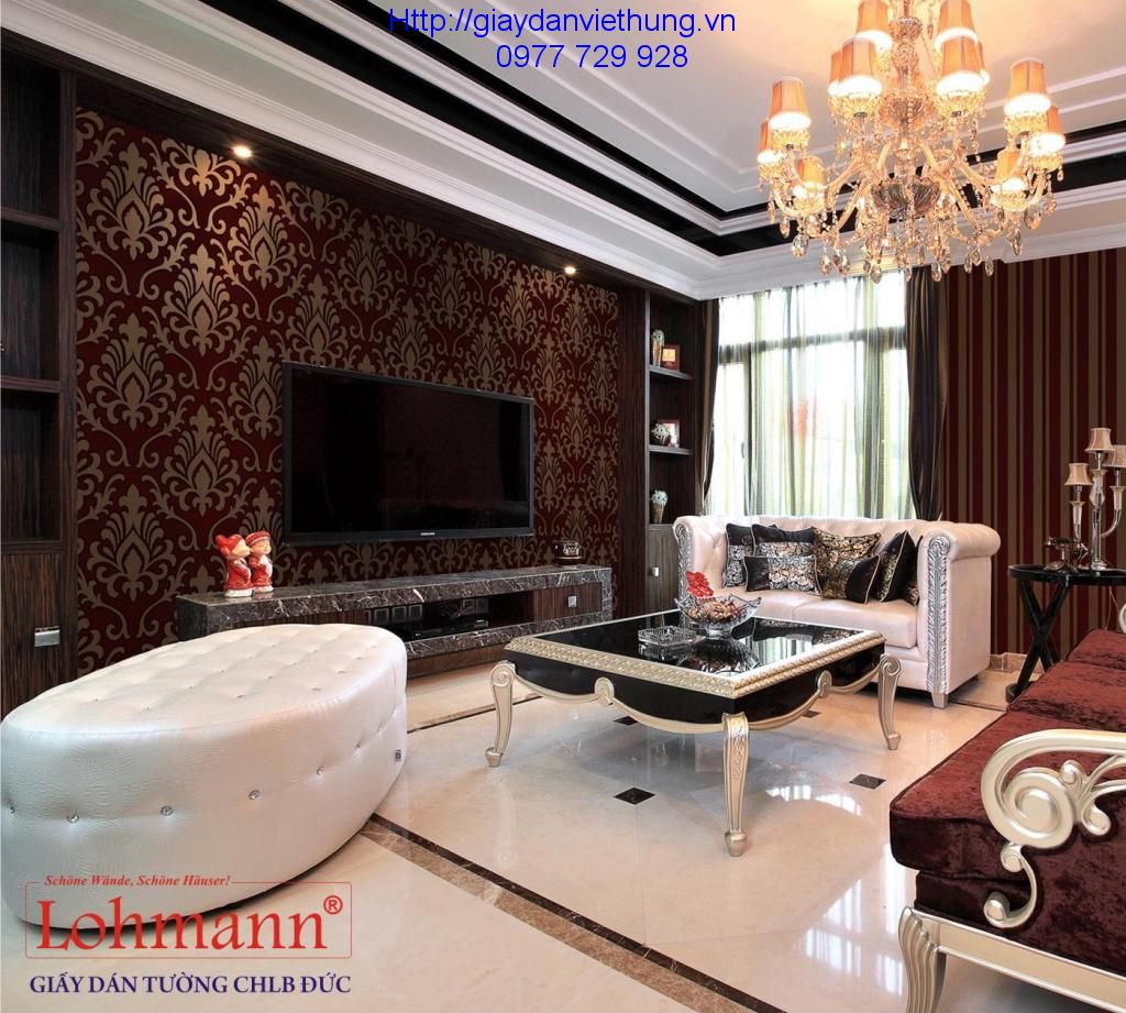 Giay dan tuong dep cho phong khach Giay dan tuong dep cho phong khach