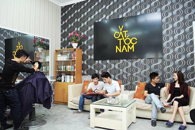 Giấy dán tường cho salon tóc 1 Giấy dán tường cho salon tóc 1