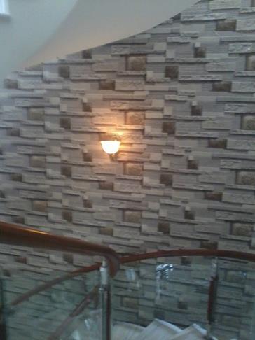 không gian đẹp với giấy dán tường giả đá 6 không gian đẹp với giấy dán tường giả đá 6