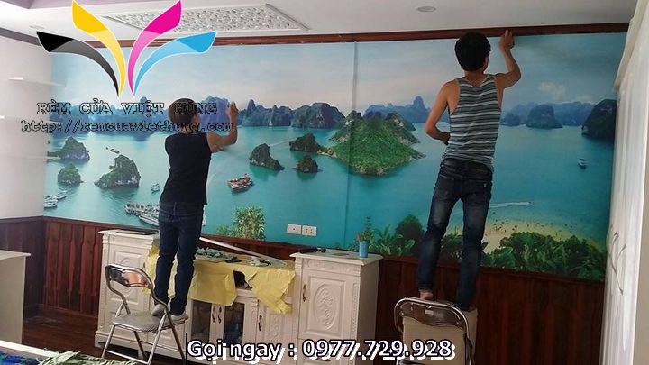 Hình ảnh thi công tranh dán tường 8 Hình ảnh thi công tranh dán tường 8