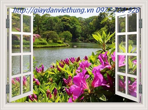 Tranh dan tuong cua so 3d Tranh dan tuong cua so 3d