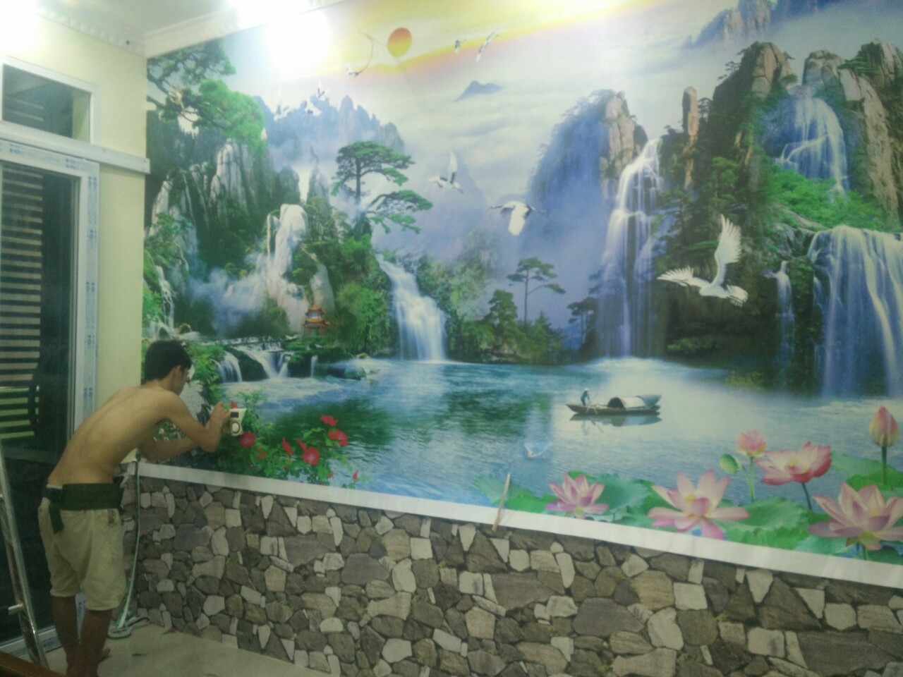 Thi công tranh dán tường Phan Đình Giót Thi công tranh dán tường Phan Đình Giót